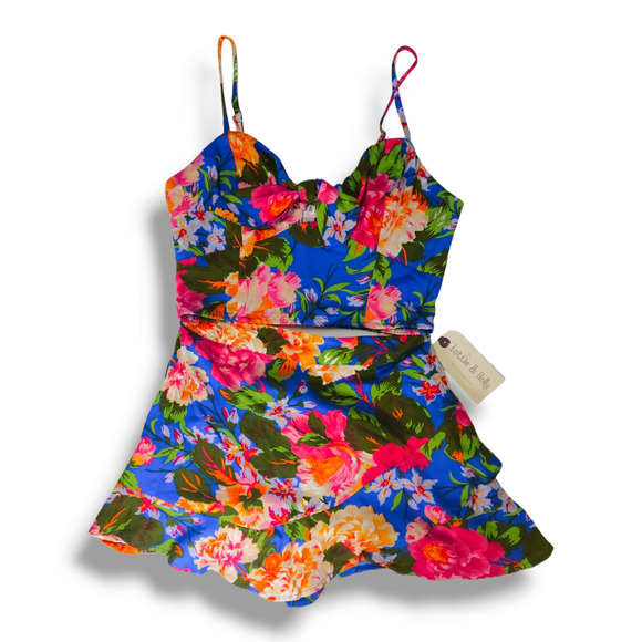 NWT B.O.G. Lottie & Holly Coordinated 2pc Set Crop Top & Skort Sz. M [8-10] Blue - Picture 2 of 8